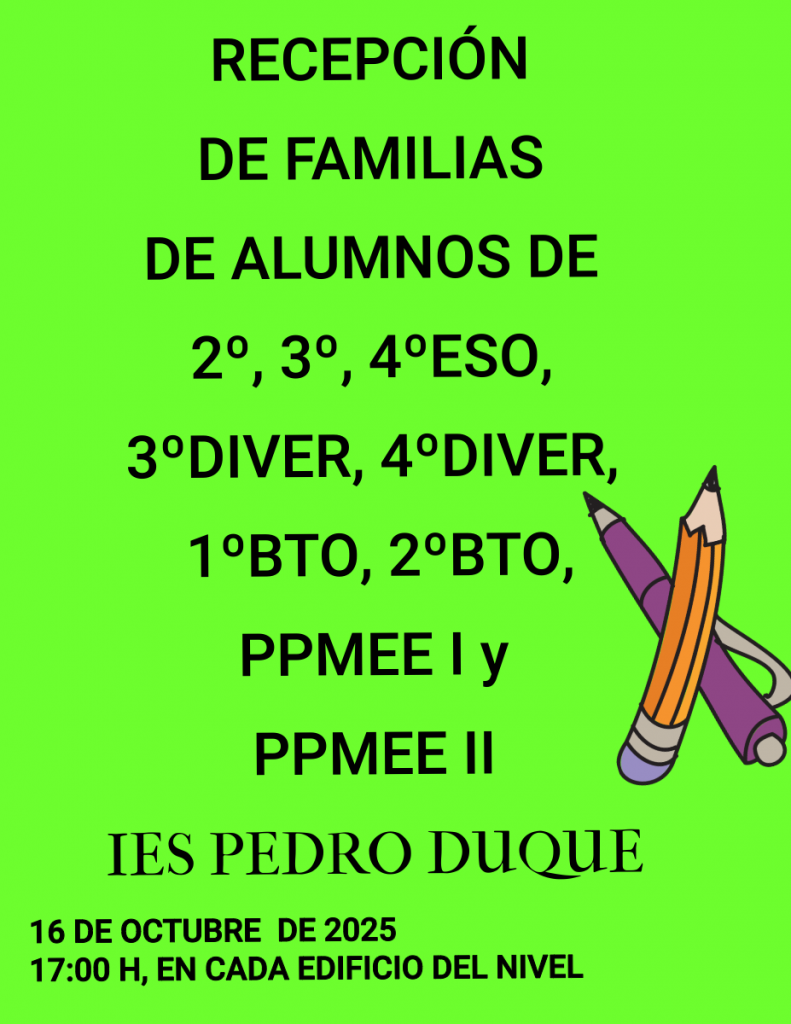 Horario de reuniones con familias